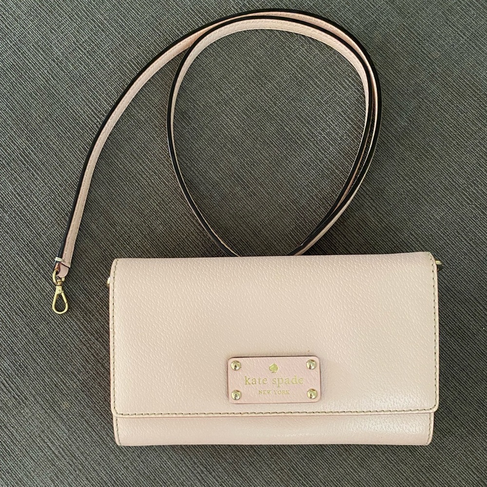 Kate Spade light pink crossbody envelope bag